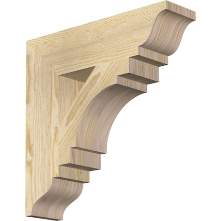 Ekena Millwork Merced Traditional Rough Sawn Bracket, Douglas Fir, 4"W x 16"D x 16"H BKT04X16X16MRC01RDF